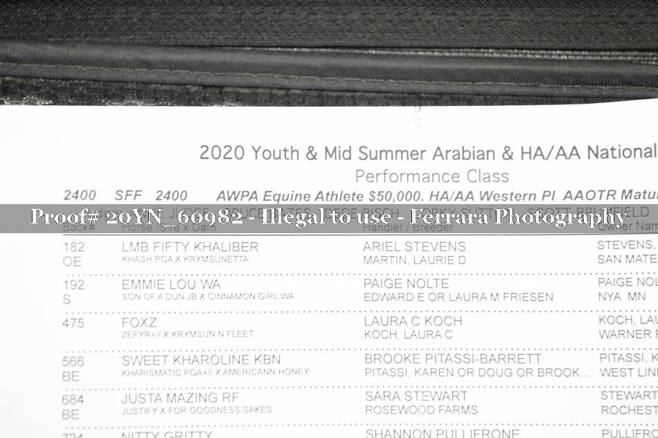 Proof Number 20YN_60982